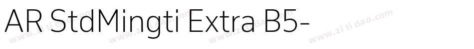 AR StdMingti Extra B5字体转换